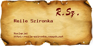 Reile Szironka névjegykártya